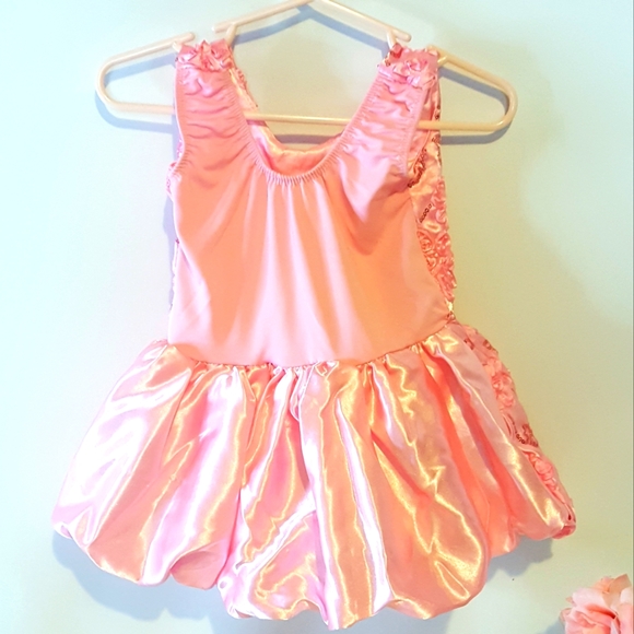 Princess Expressions Pink Sequin & Ribbon Applique Ballet Costume Baby 6-12 Mth - Picture 2 of 13